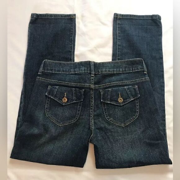 Simply Vera Vera Wang Denim - Simply Vera Vera Wang Women's Straight Cut Dark Wash Ankle Cropped Jeans - Sz 2